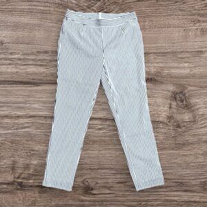 Sail to Sable STS Navy White Stripe Slim Ankle Pants Size 8